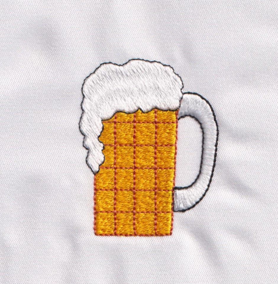 Beer Mug embroidery design preview