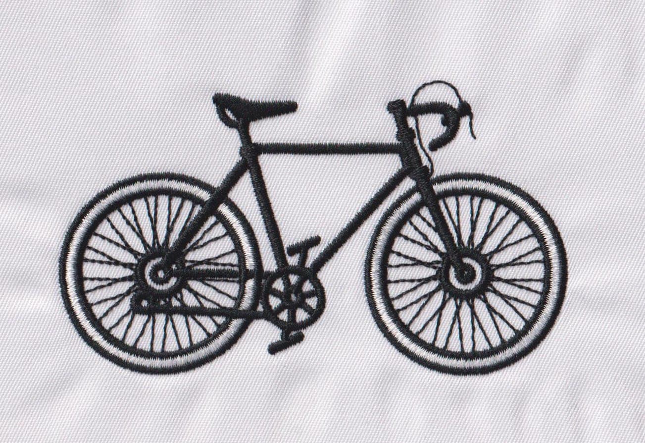 Black Bicycle embroidery design preview