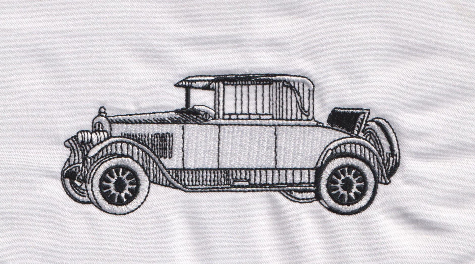 Classic Car embroidery design preview
