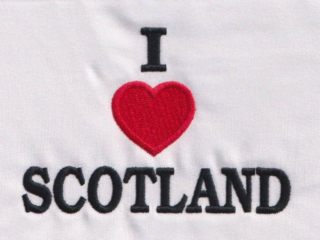 I LOVE SCOTLAND embroidery design preview