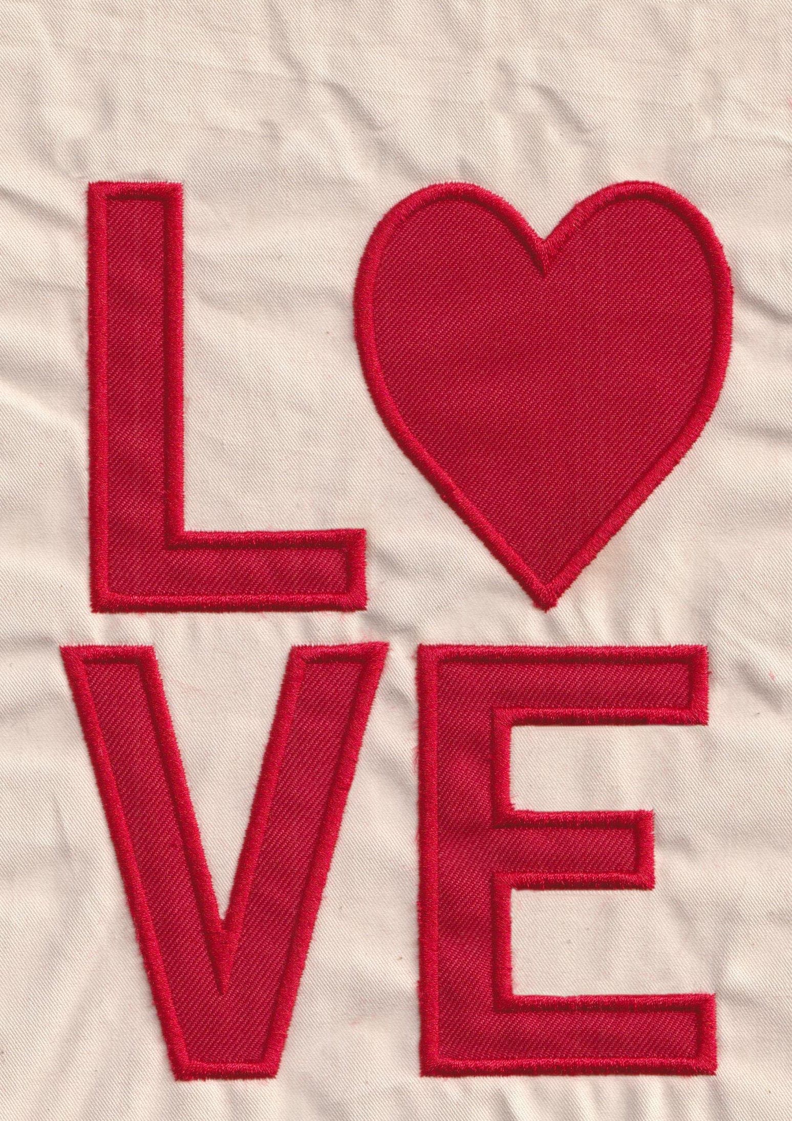 Love embroidery design preview
