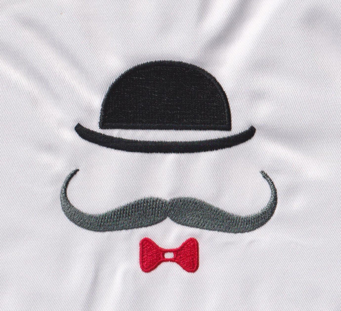 Moustache, Hat & Bow Design embroidery design preview