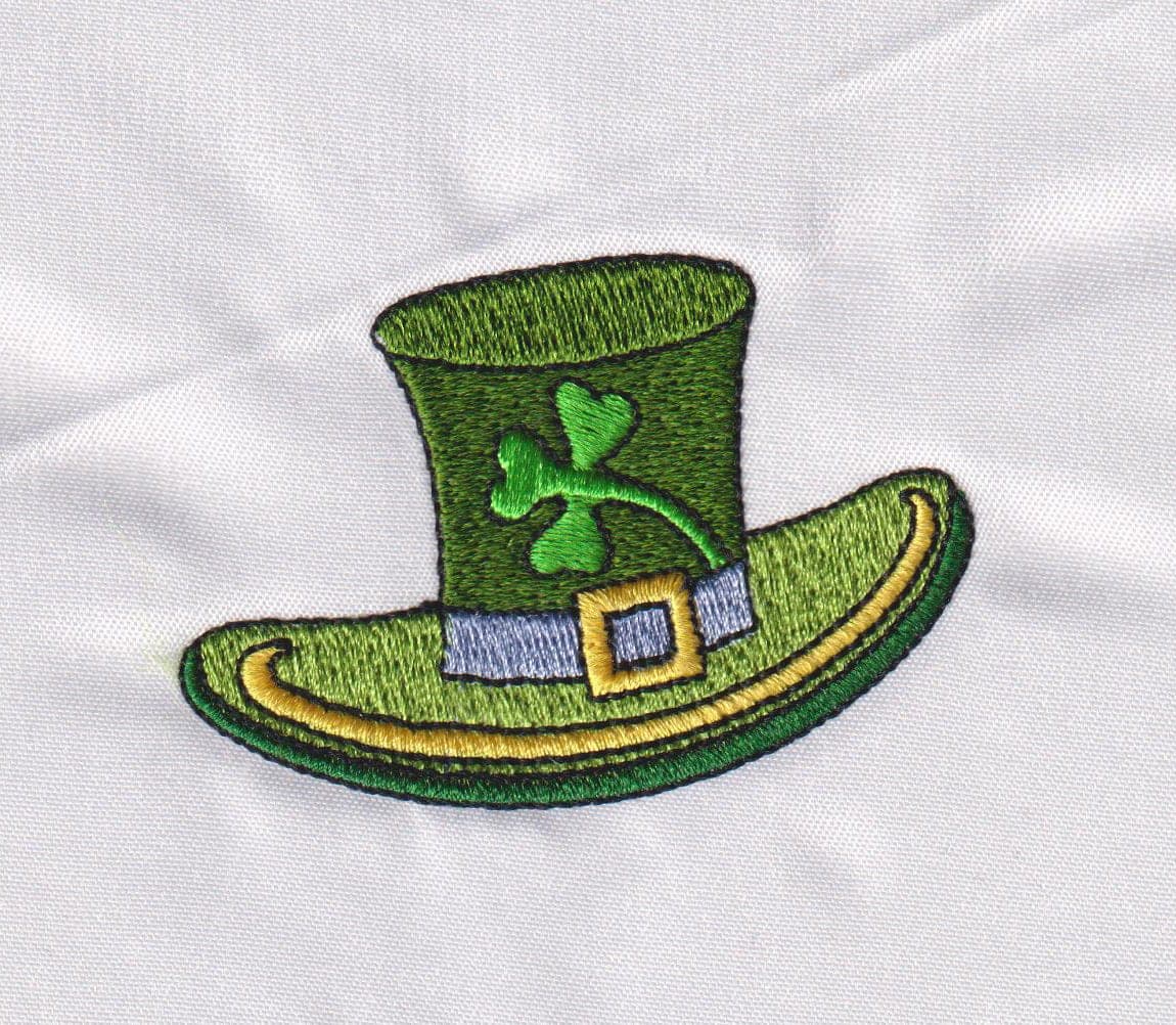 St. Patricks Hat embroidery design preview